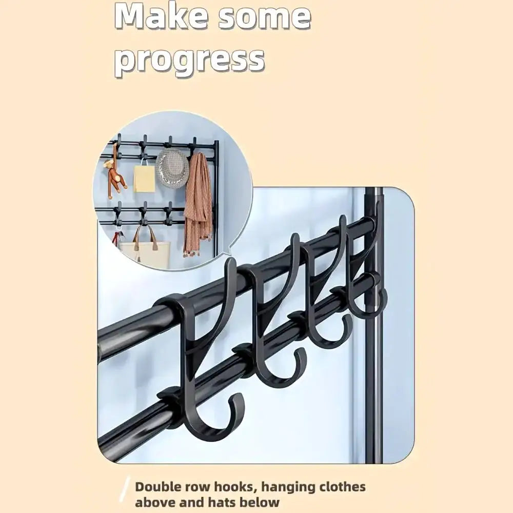 Multifunctional Shoe and Hat Rack, Freestanding Coat Rack with Storage for Home