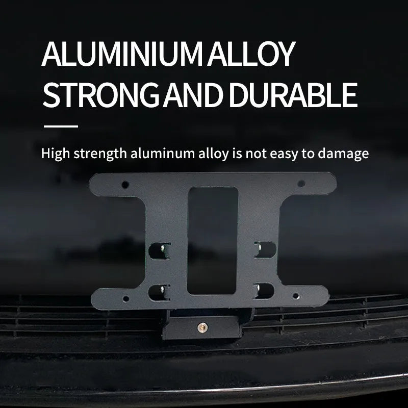 Front License Plate Frame For Tesla Model Y 2021-2024 Model 3 2021-2023 No Drill Anti-theft License Plate Holder Mount Bracket