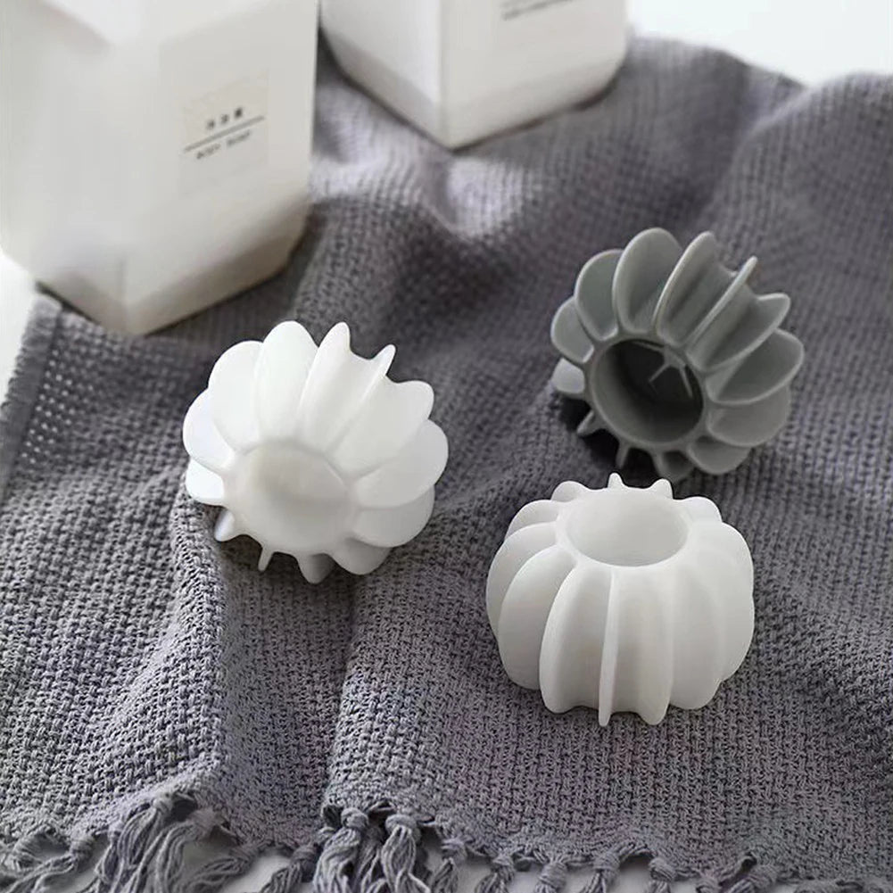 6pcs Laundry Ball Reusable Silicone Wash Ball Solid Color Dryer Balls Magic Pet Hair Remover Enhance Your Machine Cleaning Power