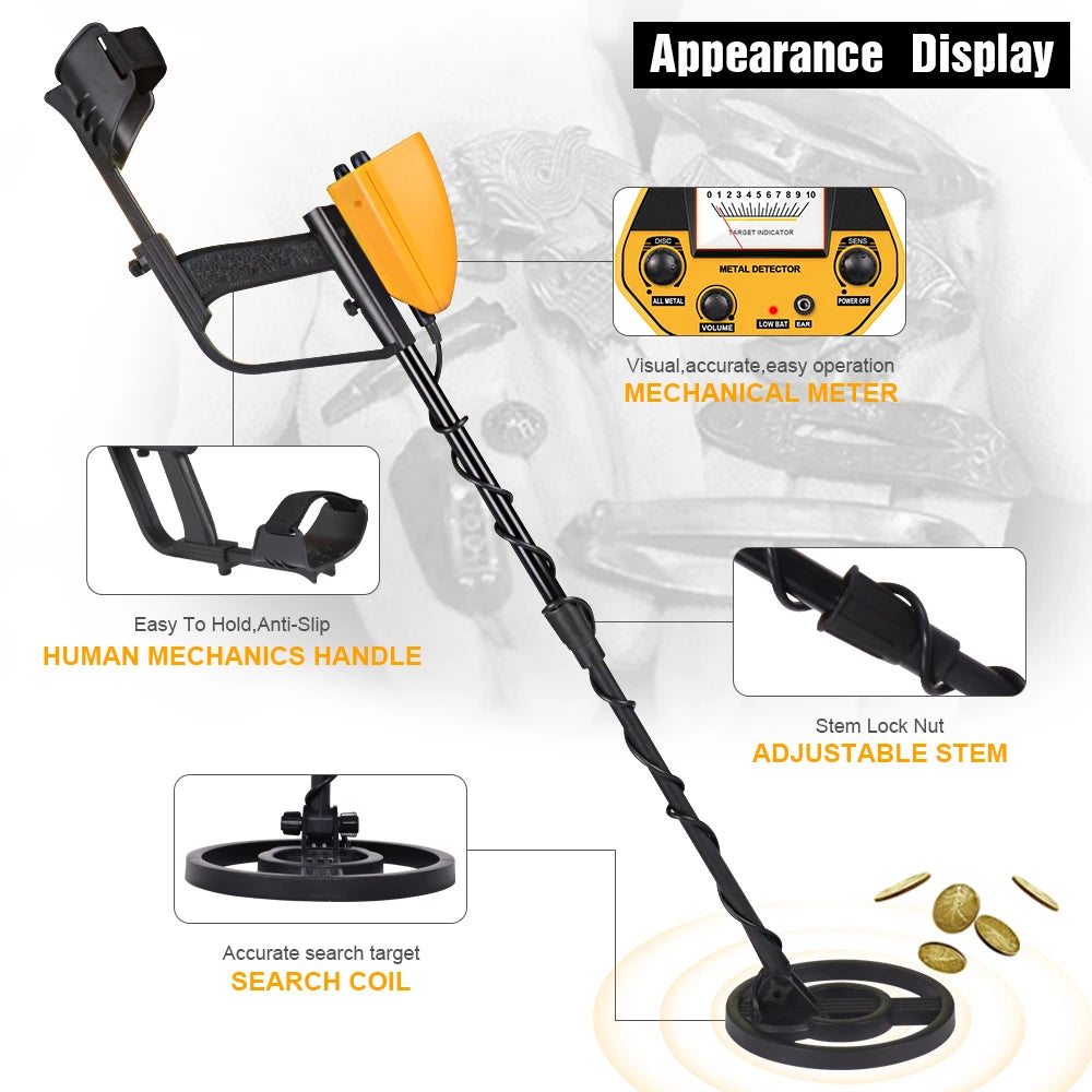 MD-5090 Metal Detector Gold Digger Treasure Hunter Adults High Accuracy Underground Gold Detector Coins Jewelry Detector