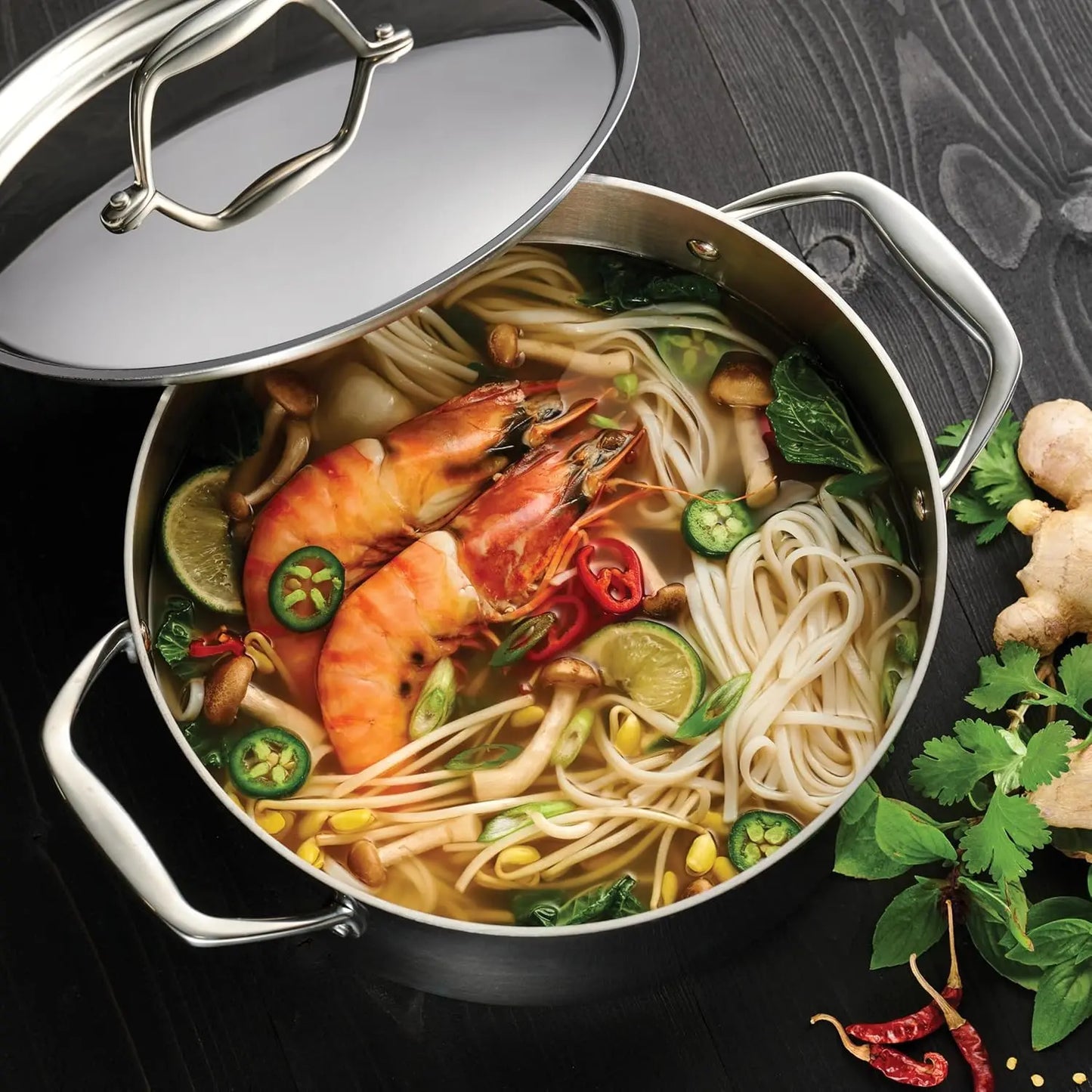 Tramontina Tri-Ply Clad Stainless Steel 9-Piece Cookware Set With Lids, Pots And Pans Kitchen Set, Induction-Ready,