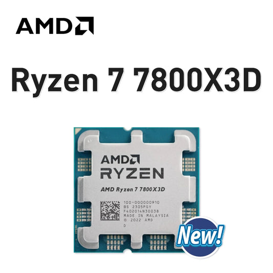 AMD Ryzen 7 7800X3D 4.2GHz 8-Core 16-Thread New L3=96M Processor R7 7800X3D Socket AM5 DDR5 5NM 120W but without cooler