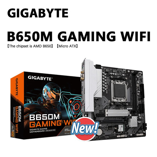 GIGABYTE B650M GAMING WIFI Support for DDR5 6400 M.2 2.5GbE LAN 5+2+2 Phases Digital VRM B650 Ryzen™ 7000 Series AMD Socket AM5