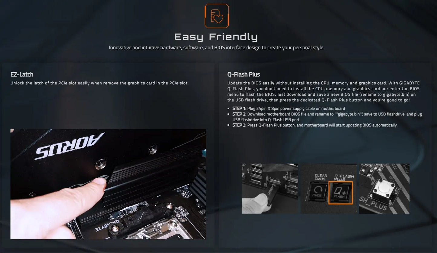 GIGABYTE B650M GAMING WIFI Support for DDR5 6400 M.2 2.5GbE LAN 5+2+2 Phases Digital VRM B650 Ryzen™ 7000 Series AMD Socket AM5