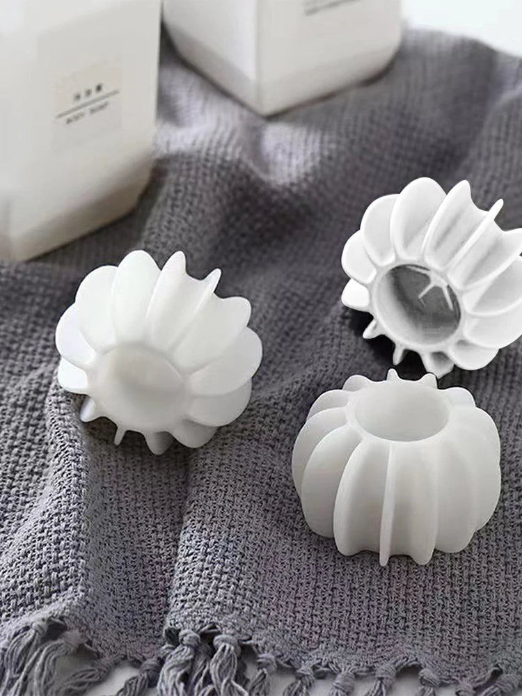 6pcs Laundry Ball Reusable Silicone Wash Ball Solid Color Dryer Balls Magic Pet Hair Remover Enhance Your Machine Cleaning Power